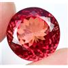 Zaffiro Naturale 20.70 KT Rosso Arancio Certificato Rotondo Fantastico Loose