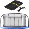 GenericoRete di Sicurezza per Trampolino 244 305 366 427 cm Rete di Ricambio per Rete Interna con Cerniera e Fibbie, Rete di Protezione per Trampolino da Giardino, per Pali da 6/8(09