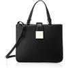 Armani Exchange Donna Amy, Sustainable, Gold Logo Plate Tote Bag M, nero