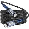 lalasis Cavo dati USB-C,cavo USB-C da 3m,20 Gbps USB 3.2 Gen2×2 240W,ricarica - Cavo video 5K@60 Hz 4K@144 Hz Cavo di ricarica da PD3.1 per iPhone 17 Pro Max/Plus/Pro/iPhone 16/15/MacBook Pro/iPad Pro,PSSD