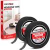 FIXCHORD Nastro Termoadesivo per Orlo, 2 Pezzi Nastro Wonder Web per Orli, Nastro Termoadesivo, Nastro per Tessuti Fusibili Extra Forte per Tessuti, Tende, Stiratura e Incollaggio, Nero, 30M*20MM