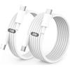 BSTOEM Cavo USB C to USB C,[2Pezzi-1M+2M] 60W Cavo USB Type C Ricarica Rapida Per IPhone 17/Air/Pro/Pro Max/16/15/Pro/Pro Max/Plus/Per Samsung Galaxy S25 S24 S23 S22,Per iPad Pro/Air/Mini/Per MacBook Air/Pro