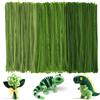 Ainiv 300PZ Scovolini Glitter per Lavoretti, Strisce Pulisci Tubi Pipe, Bastoncini Decorativi in Ciniglia, Scovolini per Artigianato, per Artigianato DIY Decorazione di Progetti Artistici, Serie Verde