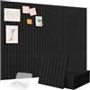 Lifewit Bacheca Adesiva in Feltro di Alta Qualità, Set da 12 Pannelli-120x90 cm, Ideale per Organizzare Note e Foto in Ufficio o a Casa, 50 Puntine Incluse, Alternativa Decorativa al Sughero, Nero