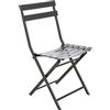 Hespéride - Sedia da giardino pieghevole Greensboro, grigio grafite - Acciaio rinforzato antiruggine - 50 x 42 x 81 cm - Mobili da esterno pieghevoli