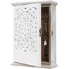 Tewzafiya Scatola per chiavi, organizer intagliato vintage, decorazione per la casa | Porta portachiavi in legno con serratura da parete, per casa ufficio, corridoio, ingresso, porta patio