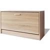 vidaXL Scrivania con cassetto e armadio Quercia 100x40x73 cm