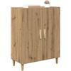 vidaXL Credenza Rovere artigianale 70 x 34 x 90 cm Legno multistrato, Sideboard in legno rustico, design rettangolare, spazio abbondante, gambe affusolate, maniglie lucide, versatile in soggiorno