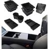 MMOBIEL Organizzatore Consolle Centrale per Tesla Model Y/YL Juniper 2025-2026 Accessori di MMOBIEL - Set 6 Pz. Accessori - Organizer in ABS & Silicone, Vassoi, Portabicchieri, Scatola Bracciolo - Antiscivolo
