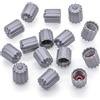 YUVA 10 tappi per valvole degli pneumatici, in plastica, con guarnizione in gomma O-Ring, universali, per auto, SUV, camion, moto, biciclette (grigio)