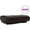 vidaXL Telone 650g / m² Marrone 4 x 4 m Tela con rivestimento in PVC