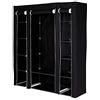 tavora Dibea Armadio pieghevole da campeggio in tessuto guardaroba 175x150x45 cm, Nero