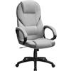 SONGMICS Ergonomica, Poltrona Direzionale, Sedia Girevole e Altezza Regolabile, da Scrivania in Studio e Ufficio, con Rotelle, Grigio Tortora OBG022G01, 7370(112-122) cm
