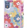 BusyB Busy B A5 Diary - Mid-Year Academic Planner - Aug '26 - Aug '27 - Floral Journal Cover - Weekly Planner with To-Do Lists, Notes, Week-to-View, 3 Pockets, Year Planner & Elastic Closure