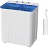 Incbruce Lavatrice portatile, capacità 12,7 kg (rondella 8,2 kg + centrifuga da 4,5 kg), doppia vasca compatta per casa, appartamento, camper, campeggio, facile da riporre e scaricare (blu)