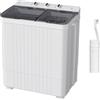 Incbruce Lavatrice portatile, capacità 12,7 kg (rondella 8,2 kg + centrifuga 4,5 kg), doppia vasca compatta per casa, appartamento, camper, campeggio, facile da riporre e scaricare (grigio)