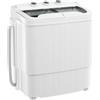 Incbruce Lavatrice portatile, capacità 7,3 kg (rondella 4,4 kg + centrifuga 2,9 kg), doppia vasca compatta per casa, appartamento, camper, campeggio, facile da riporre e scaricare (grigio)