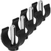Beavorty Accessori Deambulatore C 4 Pezzi in ABS e Acciaio Nero | Fibbia Morsetto Walker, Ganci per Luci, Fissaggio per Stampelle, per Bastone