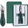 Beugo Three Sets of Eagle Beak Beveled Nail Clippers, Slanted Nail Clipper, Tagliaunghie Smussato Con Grande Apertura Con lima di vetro e pulisci unghie, Adatto per unghie incarnite e spesse