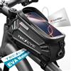 TECHCYC Borsa Telaio Bici con Riflettente, Borsa Bici con Touchscreen TPU,Borsello Tubo Anteriore Bici Impermeabile Tasca Cellulare 7 Pollici,per MTB,Bici Gravel,Bici Strada,Bici Elettrica