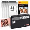 KODAK Mini 2 Retro Stampante Fotografica Portatile 5,3 x 8,6 cm, 38 Fogli, Stampante Smartphone Bluetooth per iPhone & Android, Stampe a Colori Istantanee, Sublimazione 4PASS, Nero