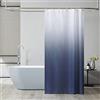 Furlinic Tenda Doccia Antimuffa Tessuto Blu Navy Gradiente 120x200 cm Impermeabile Lavabile Piccola Tende Doccia Design Poliestere con 8 Ganci Tenda Doccia