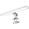 YIQAN Lampada da Specchio da Trucco a Led 4000K 30cm 8W 640lm da Bagno Luce Armadio Illuminazione Morsetto