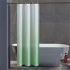 Furlinic Tenda Doccia Antimuffa Tessuto Erba verde Gradiente Impermeabile Lavabile Piccola Tende Doccia Design Poliestere con 6 Ganci Tenda Doccia 90x180 cm
