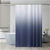 Furlinic Tenda Doccia Antimuffa 180x200 cm Grande Tessuto Blu Navy Gradiente Impermeabile Lavabile Tende Doccia Design Poliestere con 12 Ganci Tenda Doccia