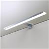 YIQAN 60 cm LED Specchio Luce 3000 K LED Specchio con Illuminazione Morsetto Illuminazione Bagno Lampada IP44 Specchio Illuminazione Netural [Classe energetica E] [Classe energetica E]