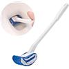 Magiclulu Scopino Bagno Wc in Plastica Con Spazzola Sostituibile a 360 Gradi Setole Resistenti Per Pulizia Profonda Senza Graffi Accessorio Bagno Bianco Manico Ergonomico