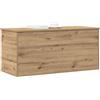 vidaXL Baule di Archiviazione | Minimalista in Rovere Artigianale | Grande Baule di Legno per Soggiorno e Camera da Letto | Finitura Laccata Resistente | Organizer Elegante per la Casa | Ideale per M