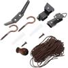 ELAYARD Set Accessori per Tende a Rullo in bambù, Kit Montaggio Corda Resistente in Poliestere e Parti Metalliche, Ricambi per Tapparelle e Veneziane, Installazione Rapida per Uso