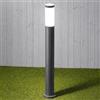 CGC Lighting Lampada da giardino per vialetto da esterno, applique a led con lampione (Grigio, Grande)