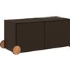 vidaXL Contenitore da Giardino con Ruote Marrone 283L in Polyrattan