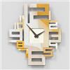 Giallobus - Orologio Bilay - Axia - Legno Mdf - Premium 25,5x30 - - 25 - Yellow pastel - Artigianale Made in Italy - Silenzioso - Idea regalo - Moderni doppio livello