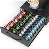 HFHOME Porta cialde multifunzione per Nespresso Vertuo, con 48-24 capsule Vertuoline e 32 cialde Dolce Gusto, cassetto porta capsule Vertuo, in metallo antiscivolo scorrevole