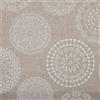 Kt KILOtela - Tessuto Canvas Stampato, Rivestire, Foderare, Divani, Tavolo, Sedia, Letto, Tende, Cuscini, Borse, 100 cm Lunghezza x 280 cm Altezza, Mandalas Tattoo, Beige - 1 Metro