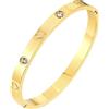 MILAKOO Bracciale Bangle d'oro per le donne Stampa cuore con Zirconia Cubica Bracciale Gioielli per le donne mamma
