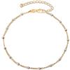 Amberta Cavigliera da Donna in Argento Sterling 925 | Gioielli Estivi da Donna | Cavigliera Perline Cuore a Strati Regolabile