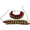 SCEXPORTS Cavigliera da donna con ghungroo etnica indiana con danza classica rossa, 2 MRS, 6,19