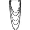 COOLSTEELANDBEYOND Statement Collana Cascata Multi Strati Barbozzale Collegamento Chain Rolo Catena Punk Rock Biker Cool Leggero