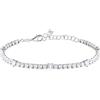 Morellato Bracciale Donna in Argento 925‰ riciclato, Tennis, Cuore, Collezione TESORI, Regalo Fidanzata