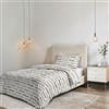 Italian Bed Linen Parure Copripiumino NO STIRO KARMA - prodotto in Italia - Set Copripiumino - Letto Singolo, Microfibra - Sacco 150x200 cm + Patella e Federa 50x80 cm - FUN TORTORA