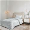 Italian Bed Linen Parure Copripiumino NO STIRO KARMA - prodotto in Italia - Set Copripiumino - Letto Singolo, Microfibra - Sacco 150x200 cm + Patella e Federa 50x80 cm - BREZZA
