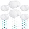 Saffica 14 pezzi puntelli artificiali nuvole di pioggia ghirlanda decorazioni in cotone per nuvole carta da parete decorazioni a goccia per baby shower casa palcoscenico festa di nozze decorazione