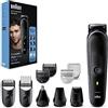Braun Kit 10 in 1 tutto in uno serie 5, kit per la toelettatura maschile con tagliacapelli, tagliacapelli, naso e orecchie e rifinitore di precisione, regalo per uomo, spina UK a 2 pin, MGK5445, nero,