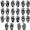 Alaoo 22 Fogli Tatuaggi Stencil Adesivo,Stencil Tatuaggi Temporanei, Modello per tatuaggio florealeper pittura a mano e corpo
