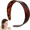 FAKKA Fascia per capelli da donna in tartaruga francese, larghezza 3,6 cm, fascia per capelli in acrilico marrone, ghepardo leopardato, fascia da donna
