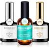 Modelones Base e Top Coat Semipermanente con Primer per Unghie in 3 x 15ml Gel Soak Off UV LED Smalti Gel per Unghie Kit Semipermanente Unghie Kit per Manicure